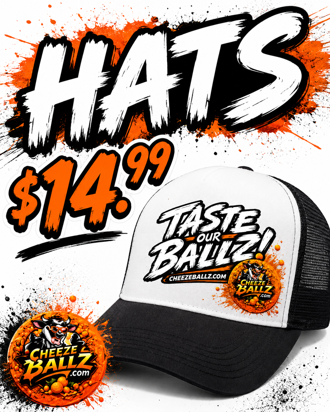 Cheezeballz Official “Taste Our Ballz!” Trucker Hat