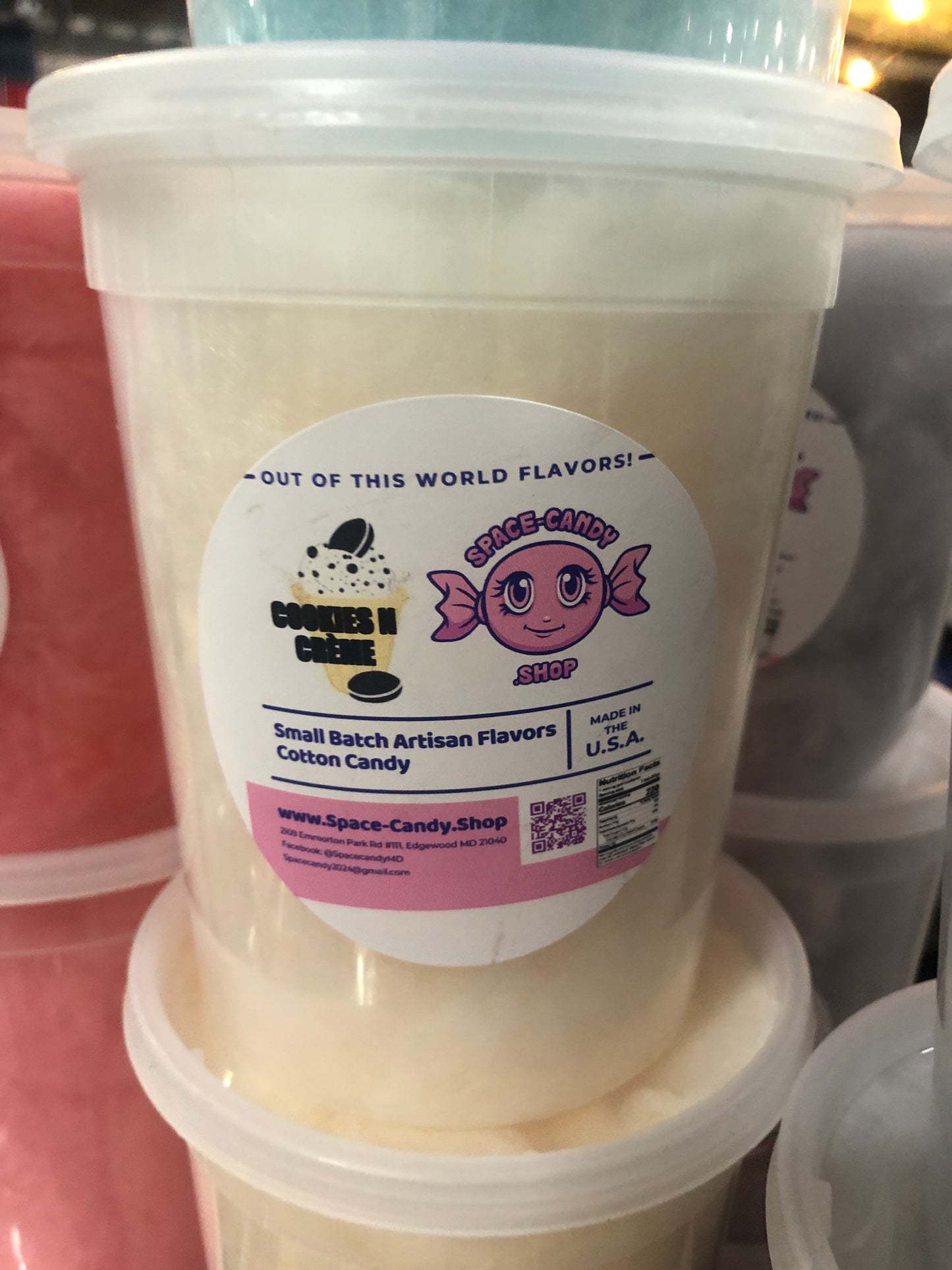 Cookies n Creme Classic Cotton Candy 32 oz. Tub