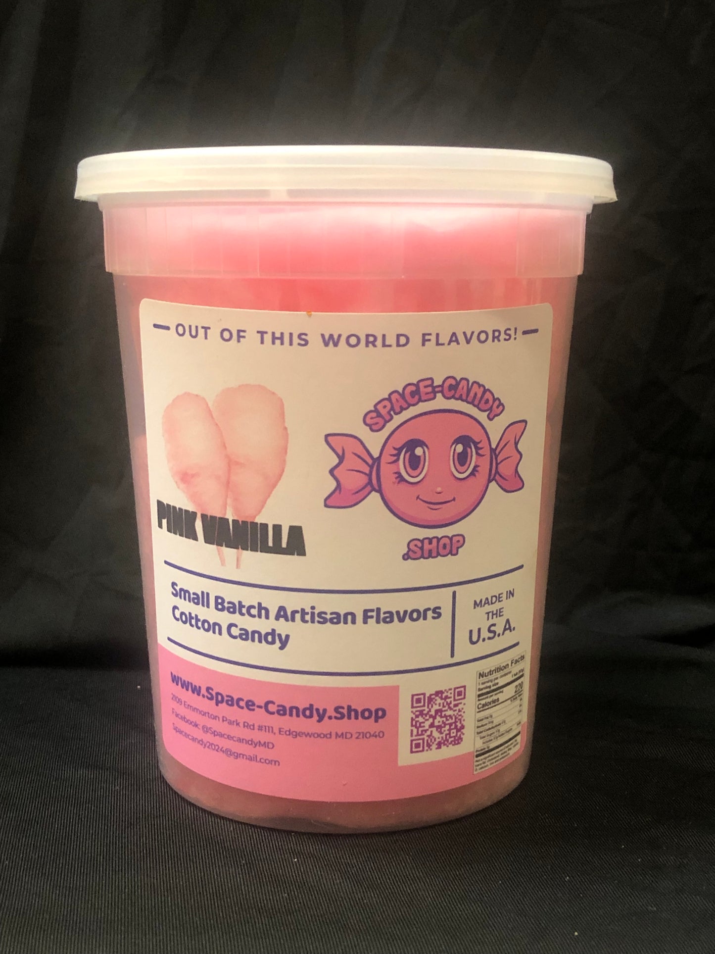 Pink Vanilla Classic Cotton Candy 32 oz. Tub
