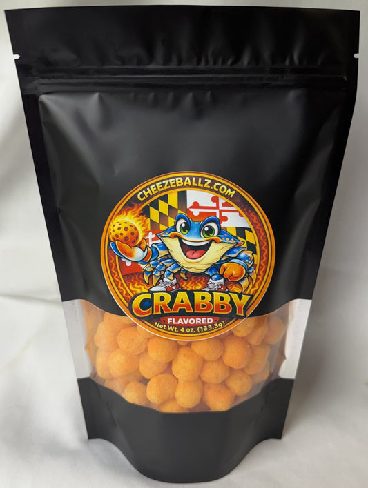 Maryland Old Bay Crabby - Gourmet Flavored Cheeze Balls - 4 oz. Pouch