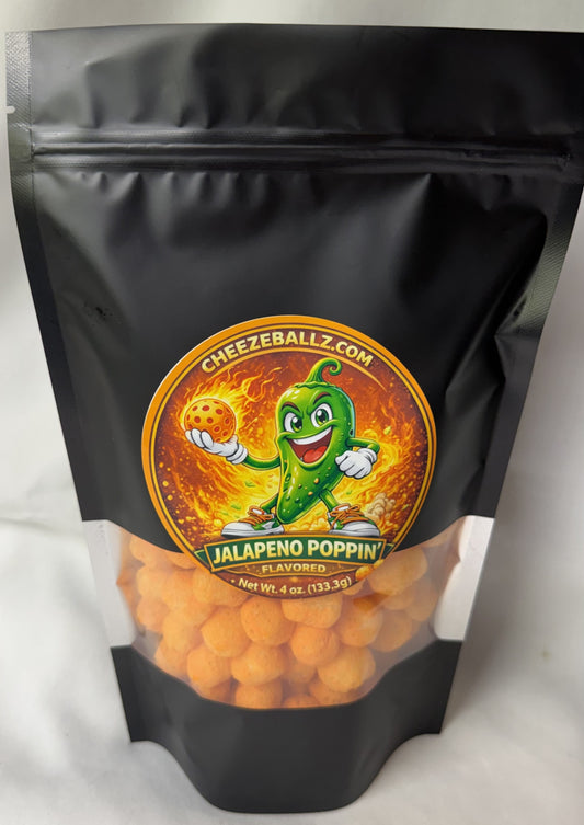 Jalapeno Poppin' - Gourmet Flavored Cheeze Balls - 4 oz. Pouch