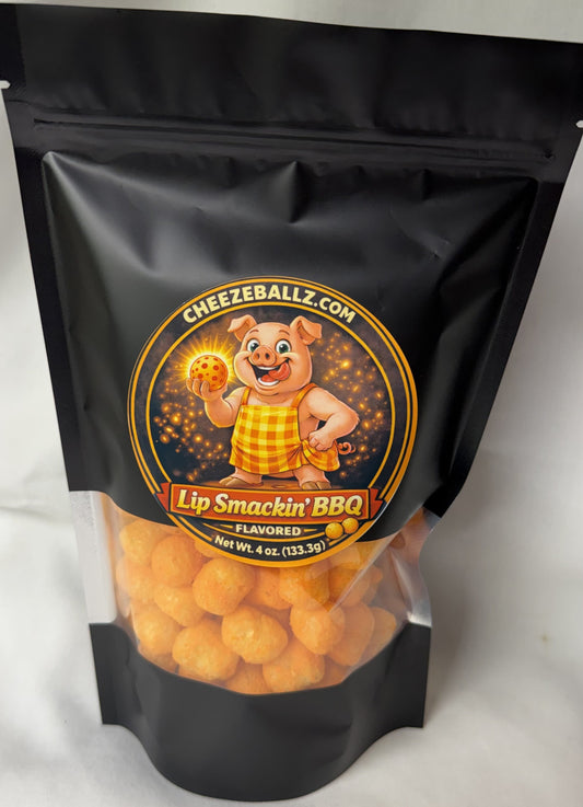 Lip Smackin' BBQ - Gourmet Flavored Cheeze Balls - 4 oz. Pouch