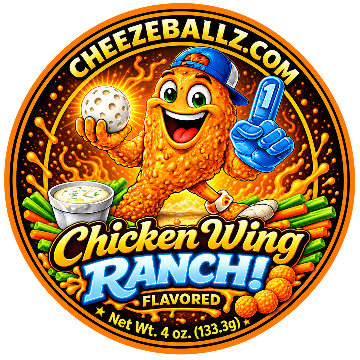 Cheeze Ballz Official 16 oz. Party Tub