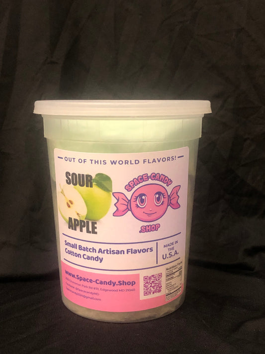 Sour Apple Classic Cotton Candy 32 oz. Tub