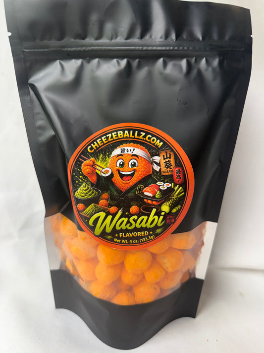 Wasabi - Gourmet Flavored Cheeze Balls - 4 oz. Pouch