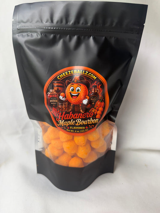 Habanero Maple Bourbon - Gourmet Flavored Cheeze Balls - 4 oz. Pouch