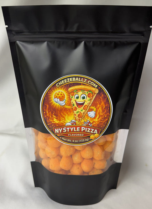 New York Style Pizza - Gourmet Flavored Cheeze Balls - 4 oz. Pouch