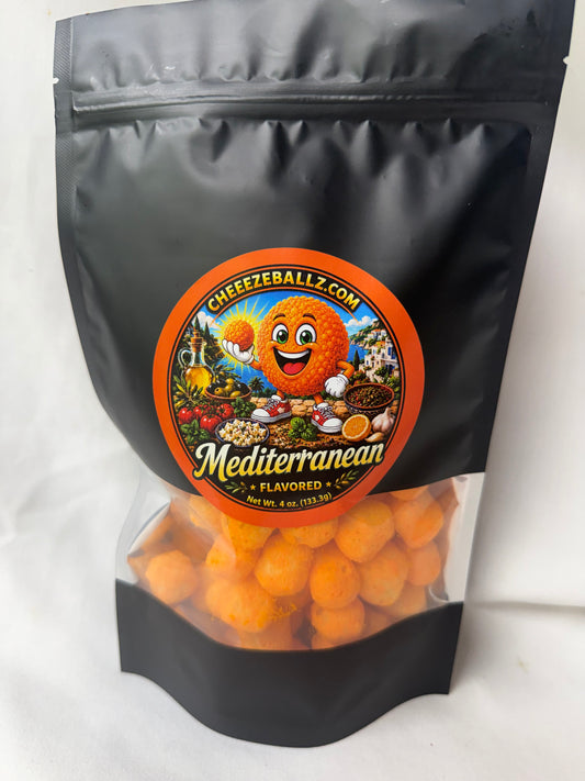 Mediterranean - Gourmet Flavored Cheeze Balls - 4 oz. Pouch