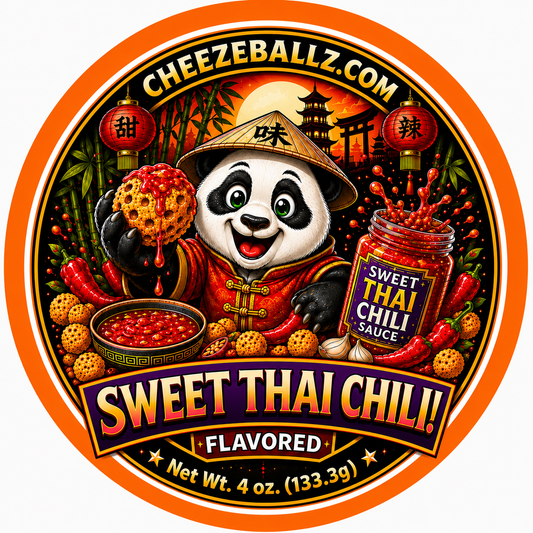 Sweet Thai Chili - Gourmet Flavored Cheeze Balls - 4 oz. Pouch