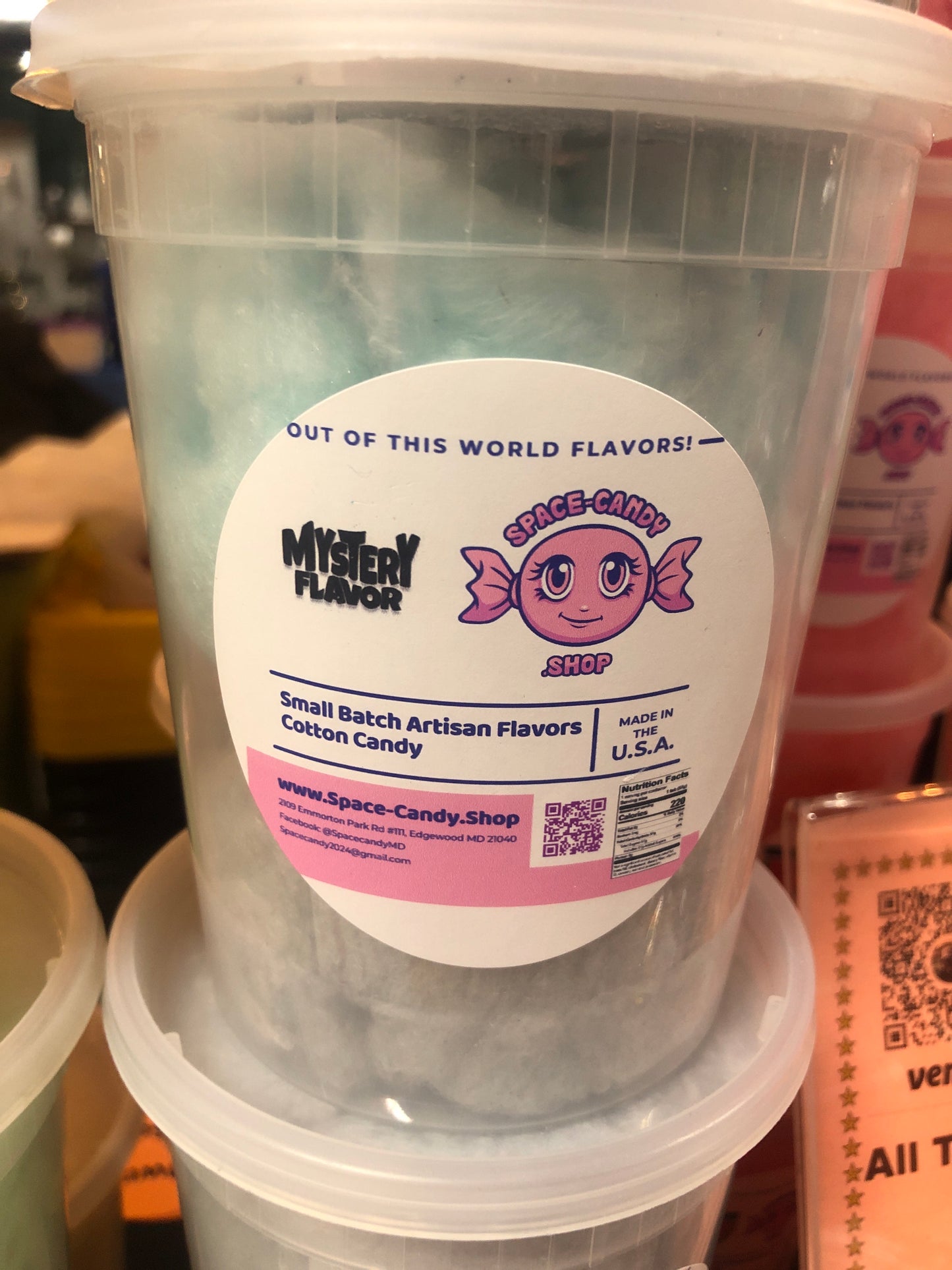 Mystery Flavor Classic Cotton Candy 32 oz. Tub