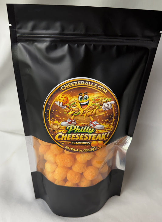 Philly Cheesesteak - Gourmet Flavored Cheeze Balls - 4 oz. Pouch
