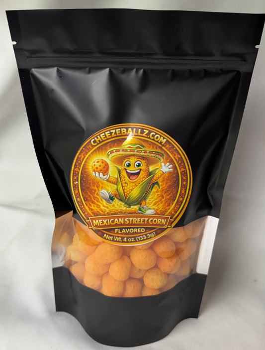 Mexican Street Corn - Gourmet Flavored Cheeze Balls - 4 oz. Pouch