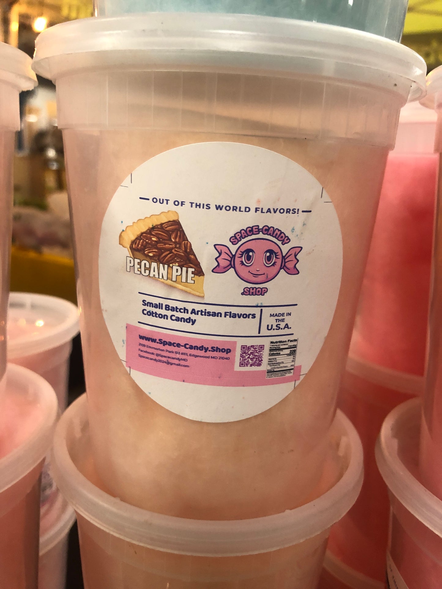 Pecan Pie Classic Cotton Candy 32 oz. Tub