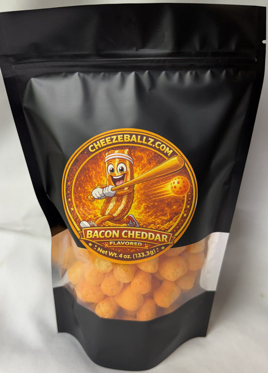 Bacon Chedda' - Gourmet Flavored Cheeze Balls - 4 oz. Pouch