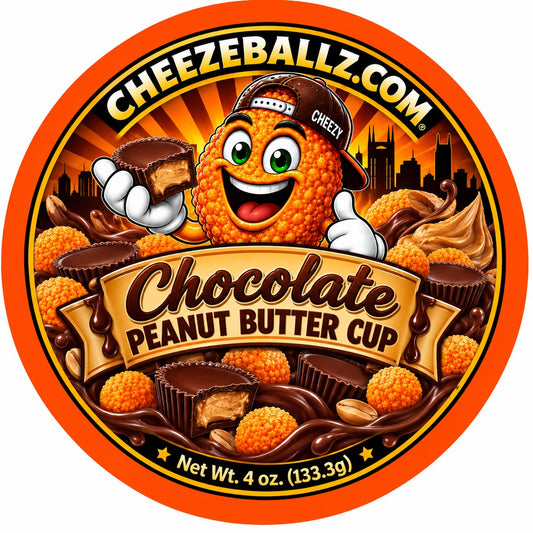 Chocolate Peanut Butter Cup Flavored Gourmet Cheeze Ballz - 4oz. Pouch