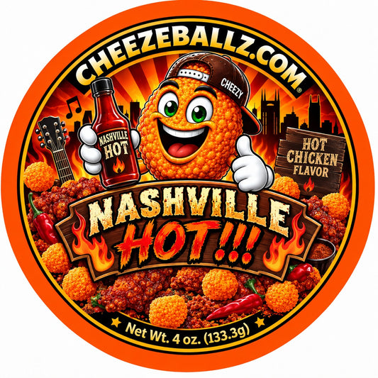 Nashville Hot Flavored Gourmet Cheeze Ballz - 4oz. Pouch