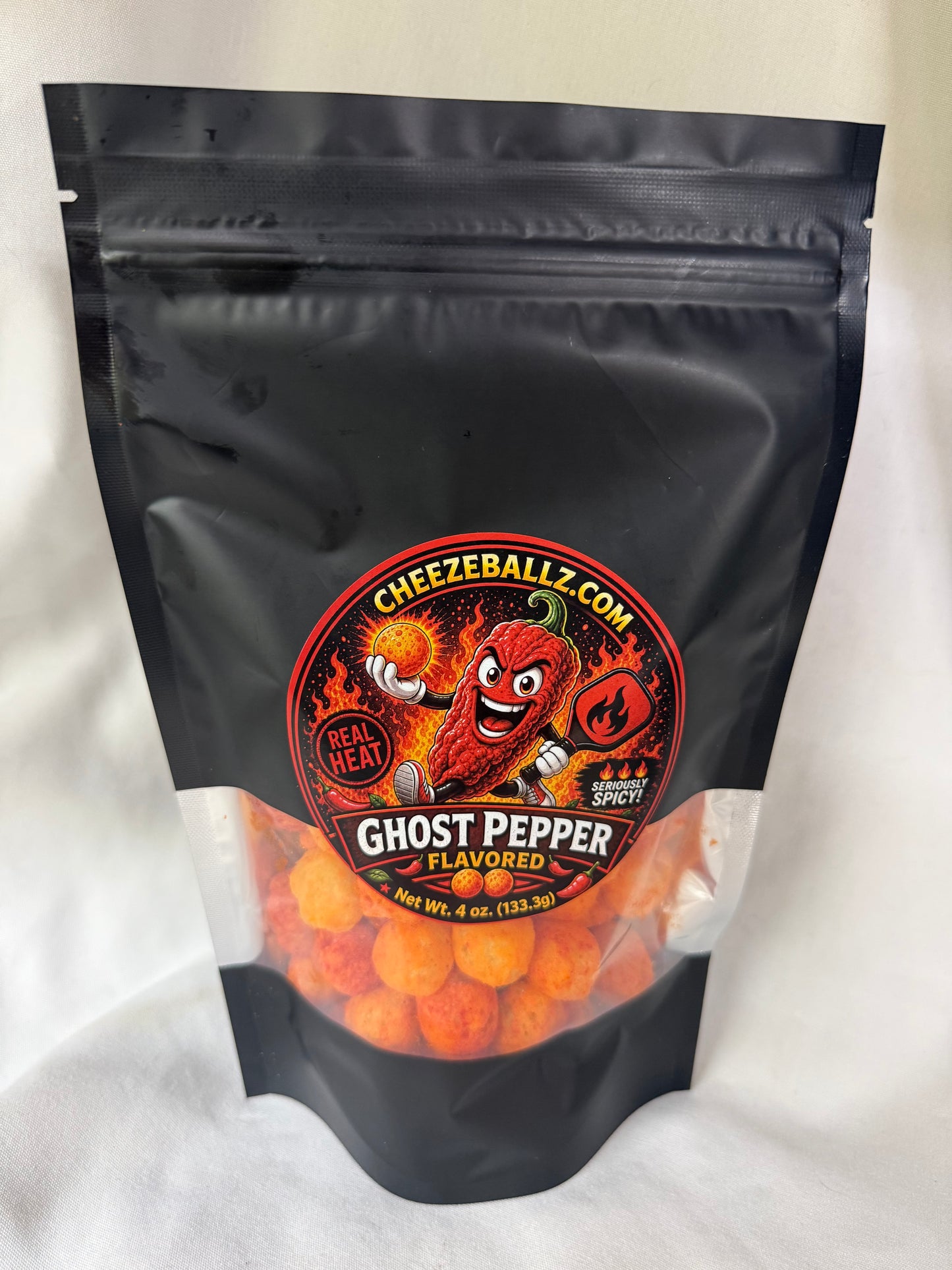 Ghost Pepper! - Gourmet Flavored Cheeze Balls - 4 oz. Pouch