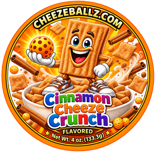 Cinnamon Cheeze Crunch Flavored Gourmet Cheeze Ballz - 4oz. Pouch