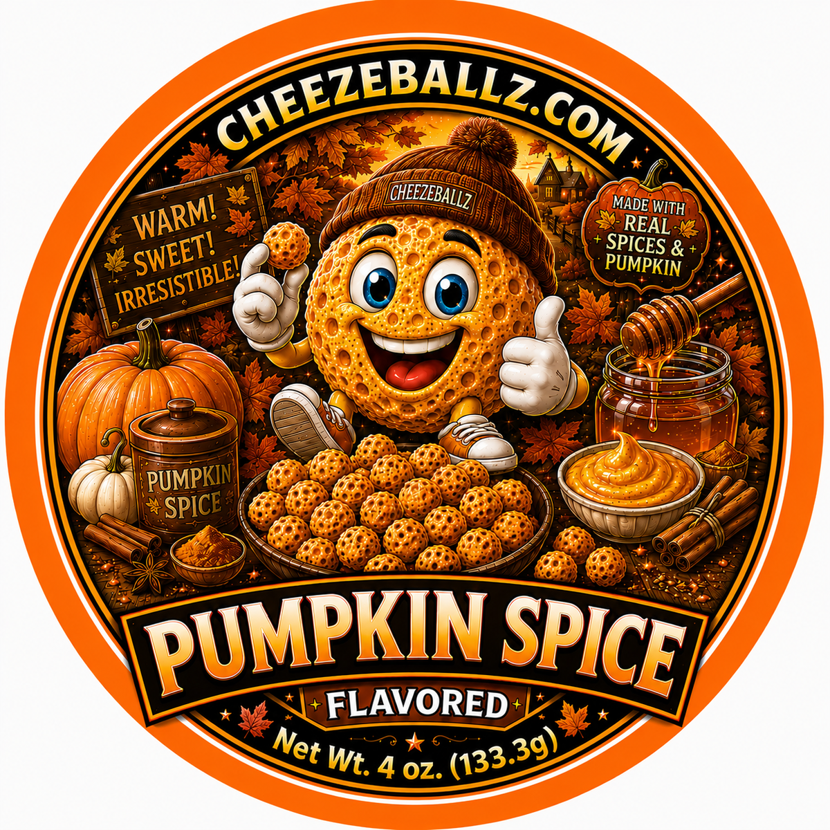 Apple Pie Flavored Gourmet Cheeze Ballz - 4oz. Pouch