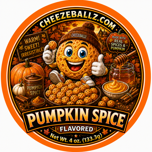 Pumpkin Spice Flavored Gourmet Cheeze Ballz - 4oz. Pouch