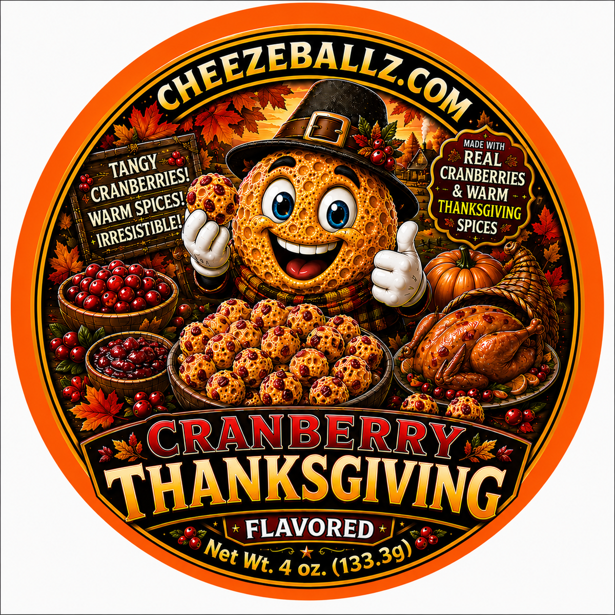Apple Pie Flavored Gourmet Cheeze Ballz - 4oz. Pouch