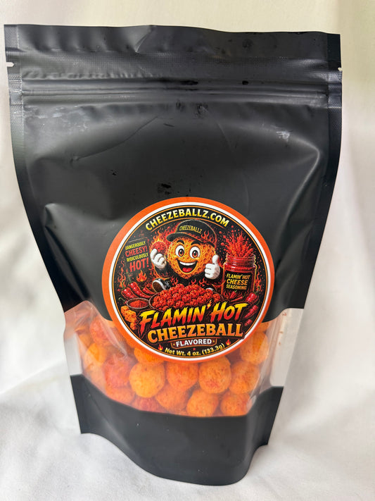 Flamin' HOT! - Gourmet Flavored Cheeze Balls - 4 oz. Pouch