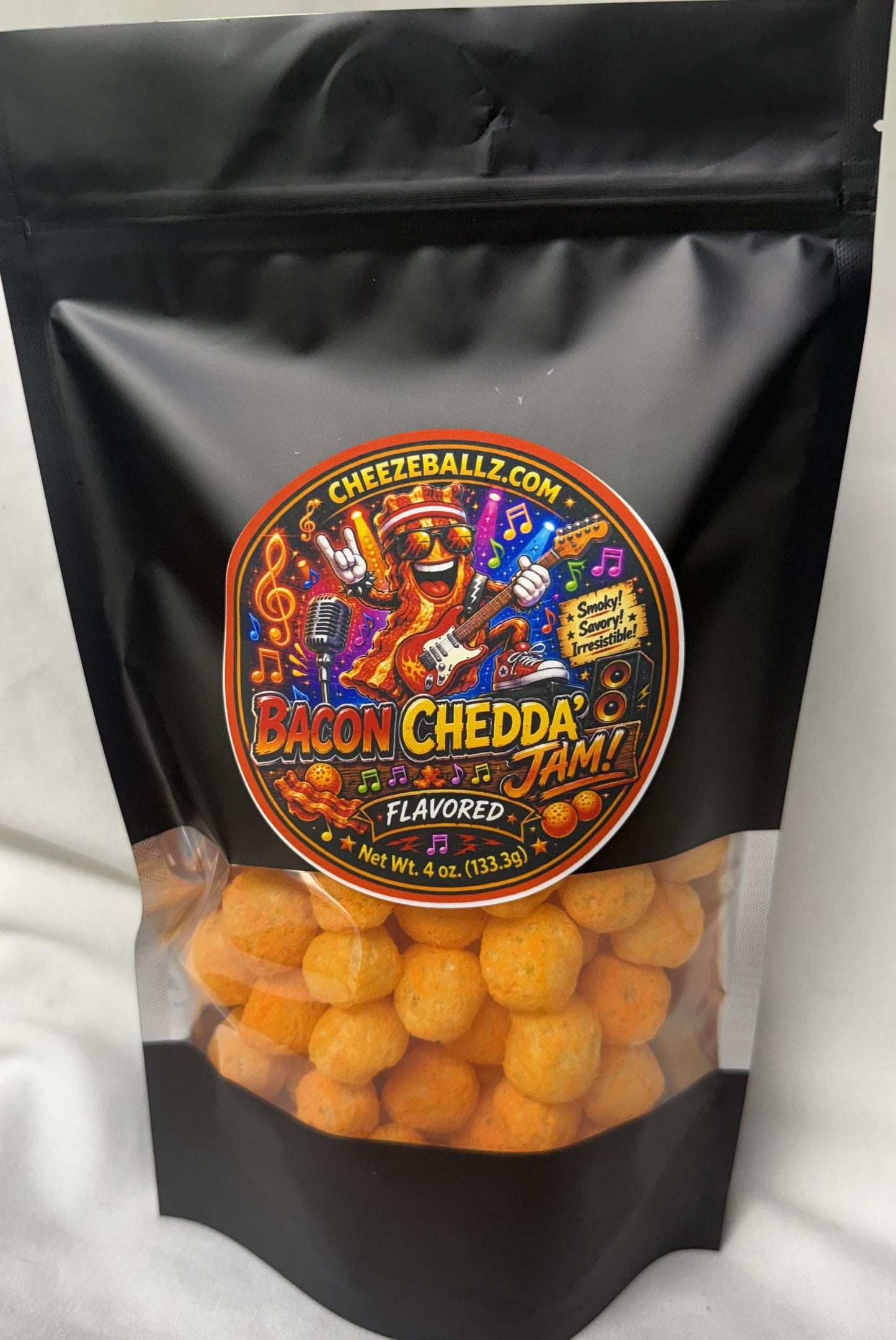 Bacon Chedda' Jam Flavored Gourmet Cheeze Ballz - 4oz. Pouch