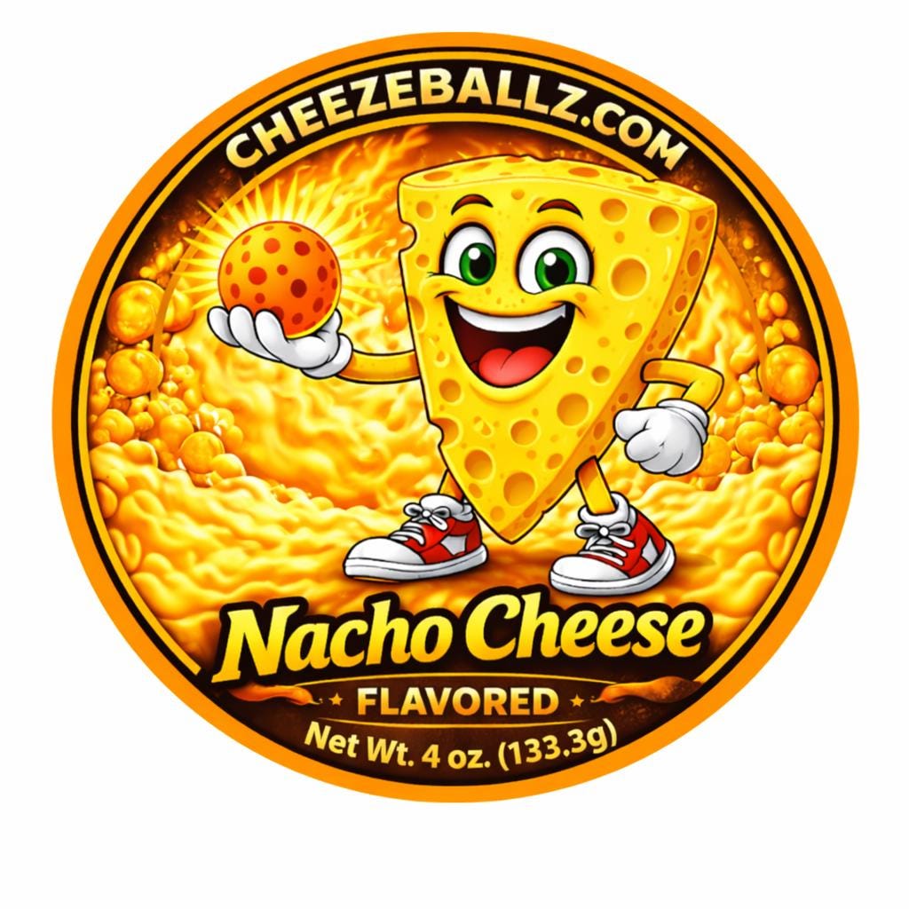 Nacho Cheese Flavored Gourmet Cheeze Ballz - 4oz. Pouch