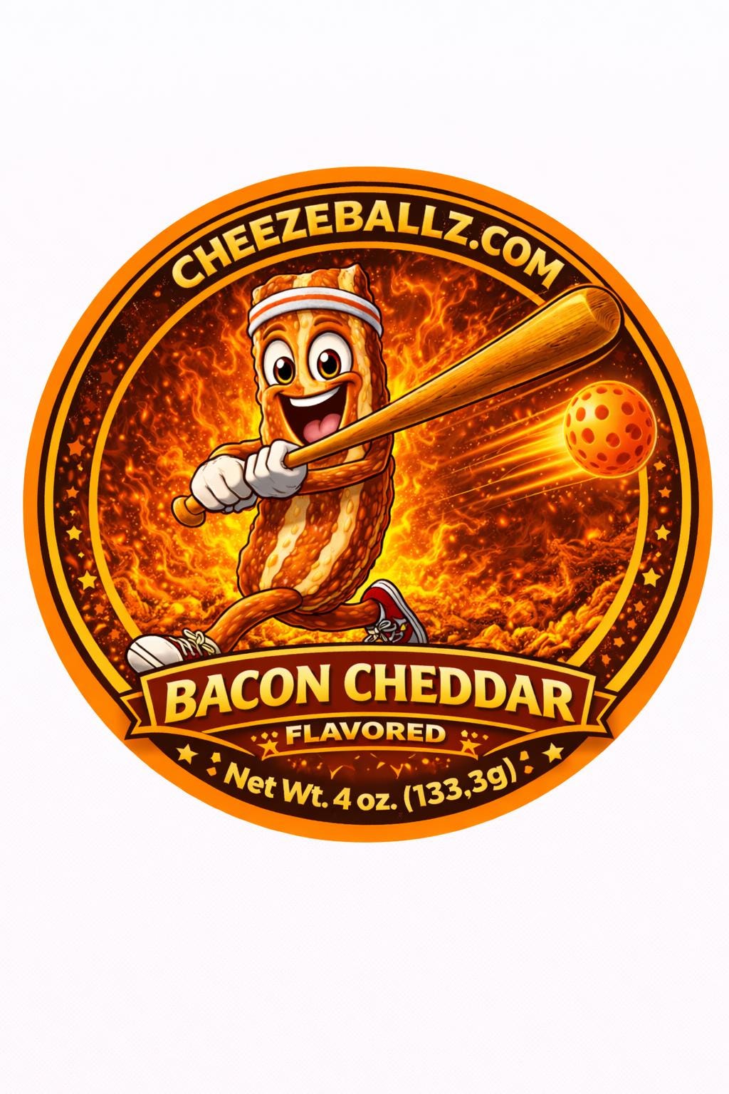 Bacon Chedda' Jam Flavored Gourmet Cheeze Ballz - 4oz. Pouch